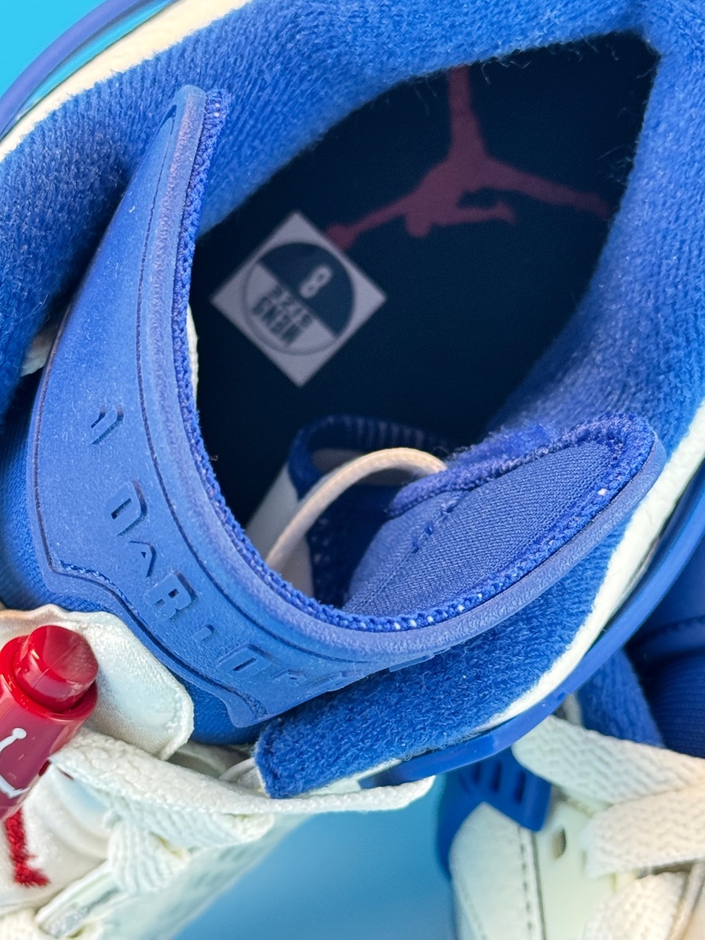 Nike Air Jordan Spizike Low Sail Storm Blue Sz 8 Brand New Box No Lid Fast Ship - Picture 8 of 10